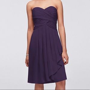 Purple formal bridesmaid summer dress